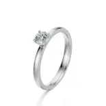 Pierścionek z białego złota z diamentem AJPZ_073